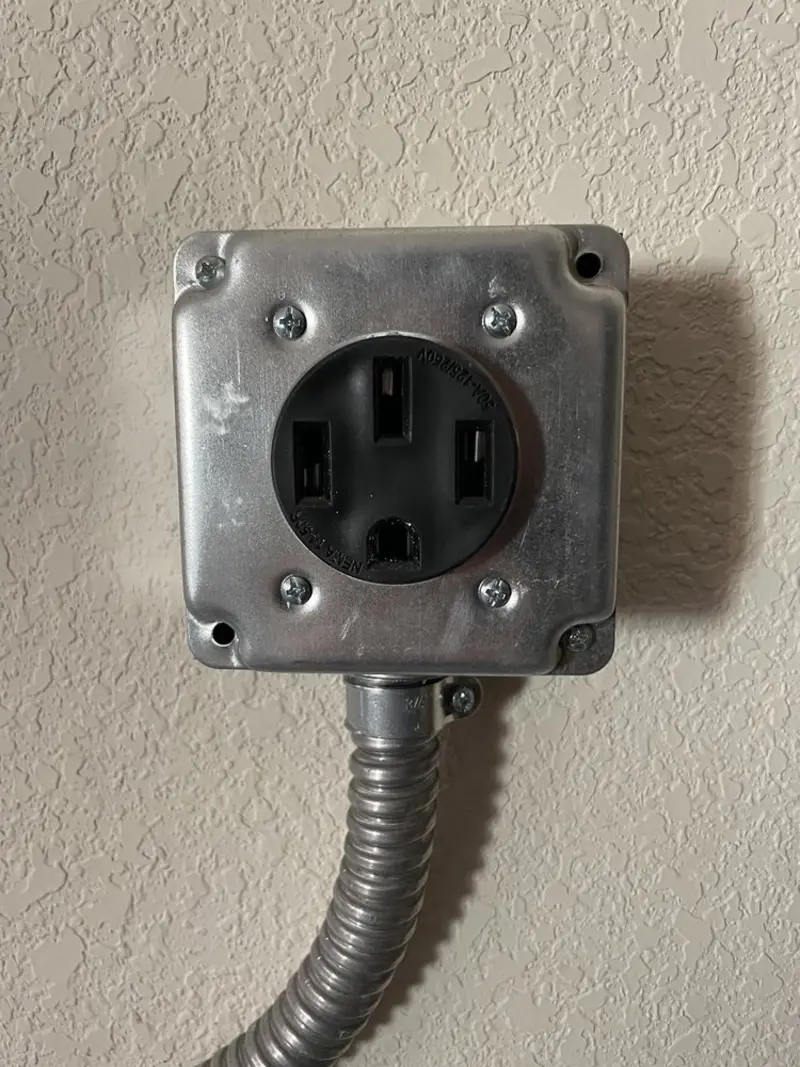 NEMA 14-50 outlet installed for Electrical Panel Upgrade in Orchards